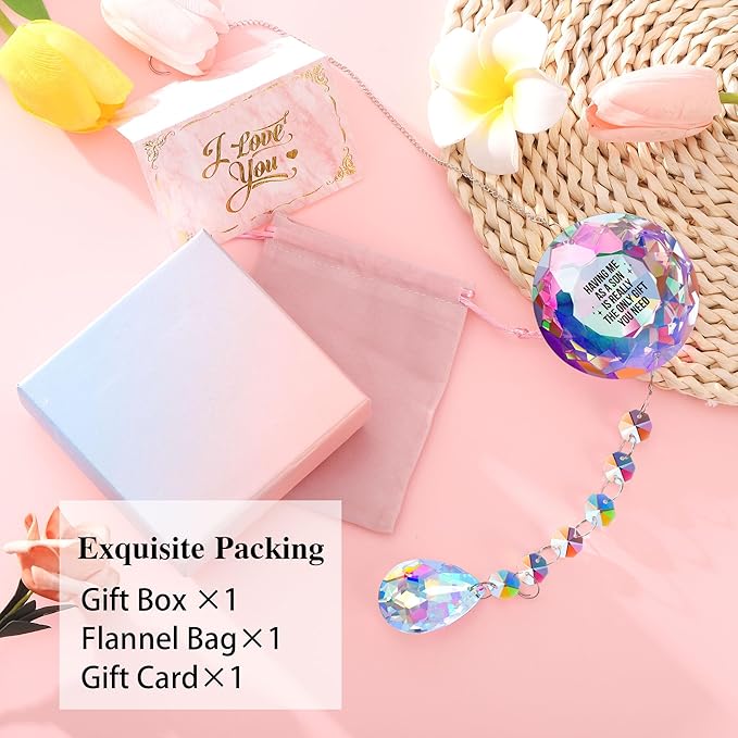 Gifts for Women,Inspirational Crystal Sun Catcher Gifts Motivational Crystal Decoration Gift for Women Graduationg Christmas Birthday