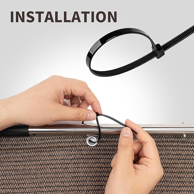 LOVE STORY Custom Size 2'6''x11' Brown Balcony Privacy Screen,UV Block Privacy Fence Screen,90% Shield for Outdoor Pool Garden Apartment Railing