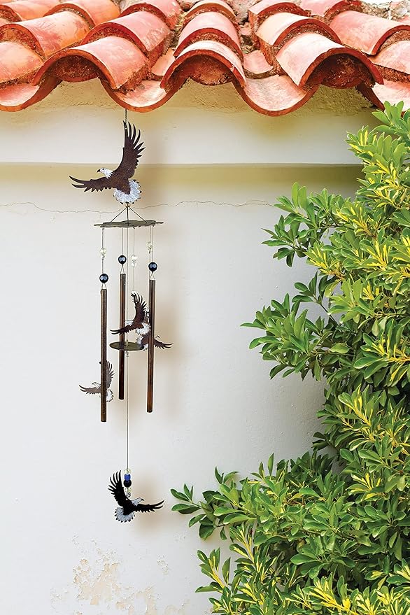 Sunset Vista Designs Wilderness Wonders Eagle Wind Chime, 28-Inch Long
