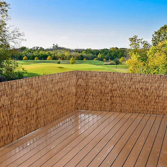 DearHouse Natural Reed Fencing, Eco-Friendly Reed Fence, 4 feet High x 13.3 feet Long, Reed Screen for Garden, Privacy Fence