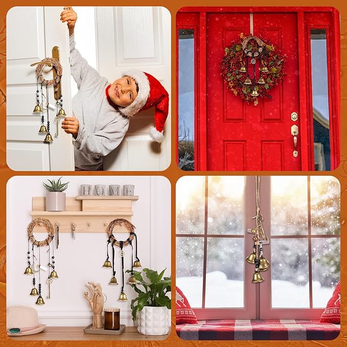 62 Pcs Witch Bells DIY Kit for Door Knob for Protection Witch Bell Witchy Decor Hanging Witchcraft Decorations Witches Wind Chimes Decor