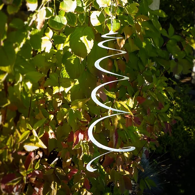 In the Breeze Mylar Spinner Lil' Silver Sprite — 12" Long