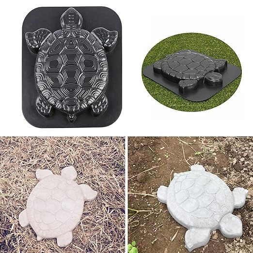ABS Turtle Shape Stepping Stone Mold, DIY Garden Lawn Pathmate Paving Pavement Paver Turtle Garden Decor