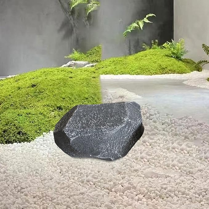 Baoblaze Fake Rock Landscape Decoration Photo Ornaments Landscaping Lightweight Faux Stone Sculpture Realistic for Porch Yard Garden, 15x12x10cm