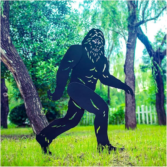 4ft Bigfoot Metal Outdoor Decor Big Foot Sasquatch Gifts for Men Dad Women Bigfoot Silhouette Statues for Outside, Patio, Lawn, Yard Art, Forests, Yard Display, Garden Decorations