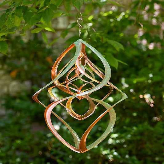 Red Carpet Studios The Original Cosmix Deluxe Helix Wind Spinner, Large 20-Inch, Triple Copper & Patina