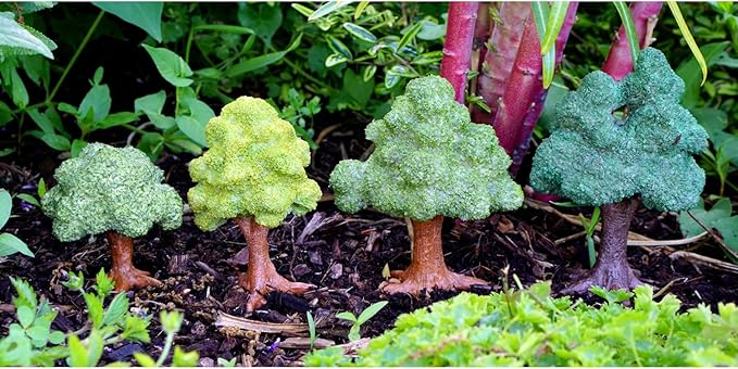 Top Collection Miniature Fairy Garden & Terrarium Mini Leafy Tree Decor with Pick, Small