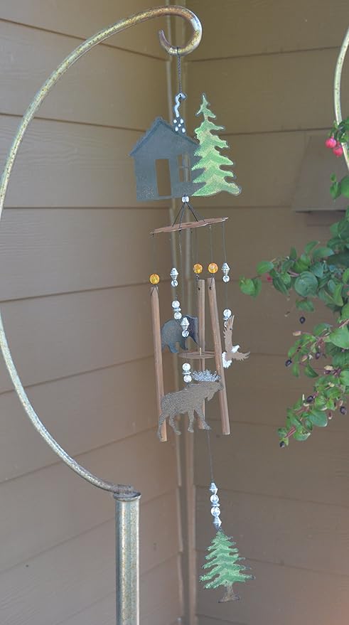Sunset Vista Designs Wilderness Wonders Cabin Fever Wind Chime, 28"