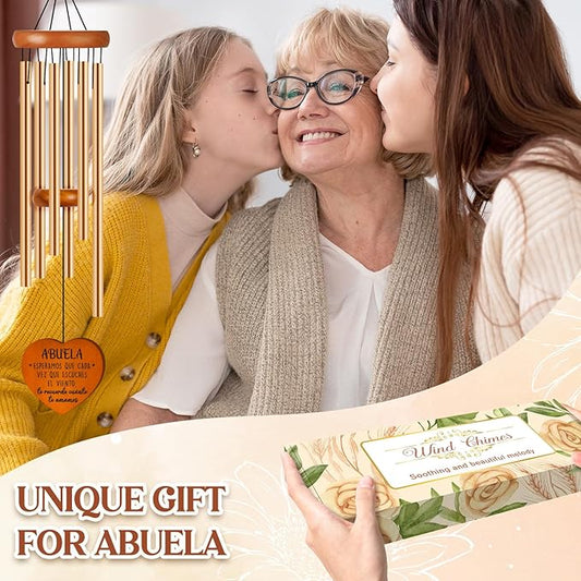 Abuela Gifts, Grandma Birthday Gifts in Spanish, Abuelita Gift Wind Chimes for Grandmother Granny Grammy, Birthday Presnet for Abuela, Regalos para Abuelas