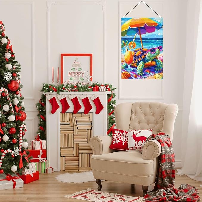 Sea Turtles Garden Flag Seasonal Double Sided 12 x 18 Inch Small Yard Flag for Indoor Outdoor Decor Holiday All Seasons