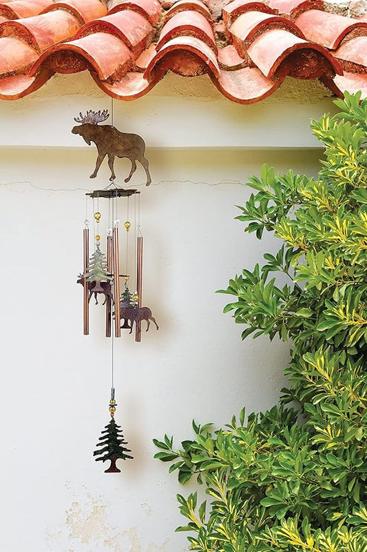 Sunset Vista Designs Wilderness Wonders Moose Wind Chime, 36"