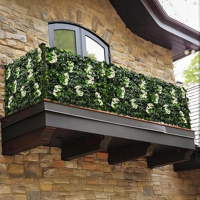 Artificial Expandable Ivy Privacy Fence Screen,Adjustable Size,Dense Leaf Panel,Perfect for Balcony,Garden,Fence Cover and Green Wall Decoration