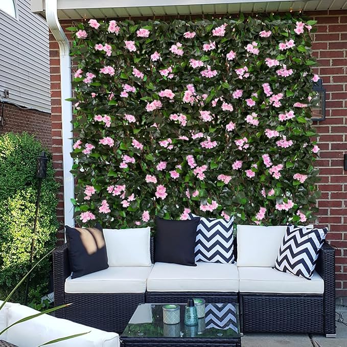 Expandable Fence Privacy Screen for Balcony Patio Outdoor,Decorative Faux Ivy Fencing Panel,Artificial Hedges