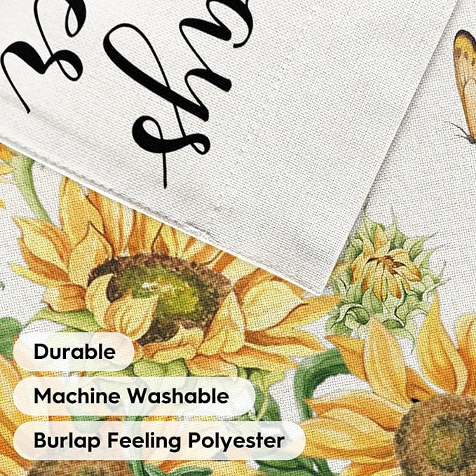 AVOIN colorlife Always Loved Never Forgotten Memorial Garden Flag 12x18 Inch Double Sided Outside, Sunflower Yard Outdoor Decoration