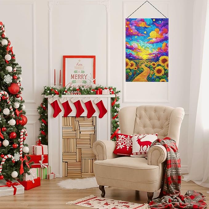 Sunflowers Garden Flag Seasonal Double Sided 12 x 18 Inch Small Yard Flag for Indoor Outdoor Decor Holiday All Seasons