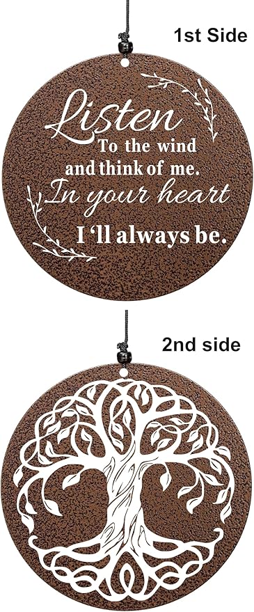 Sympathy Wind Chimes for Loss of Loved One, 40 Inch Memorial Wind Chimes for Loss of Loved Father/Mother/Lover, Commemorative Sympathy Bereavement Gifts for Condolences/Funeral (Copper)