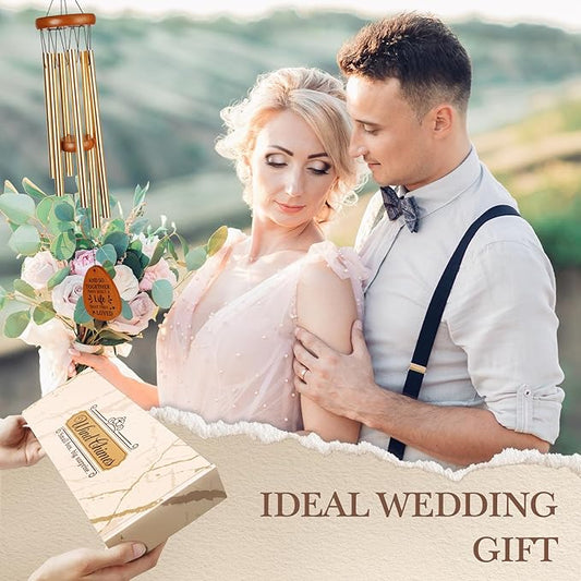 Aurahouse Wedding Gifts Wind Chimes, Engagement Wedding Gifts for Couples 2026 Newlyweds, Bridal Shower Gift for Bride, Anniversary, Registry Gift for Couple