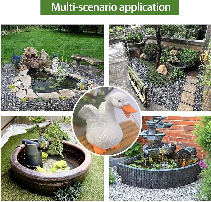 Spitters for Small Ponds with Water Pump, Animal Pond Spitters, Outdoor Water Feature Statue with Hose,Fish Tank Automatic Circulation