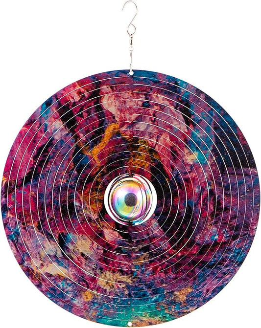 Galaxy Wind Spinners for Yard and Garden, Metal Ornaments for Garden Décor, Outdoor Wind Spinner, Galaxy Gifts, Outdoor Decoration, 12 inch Wall Décor by ISEO