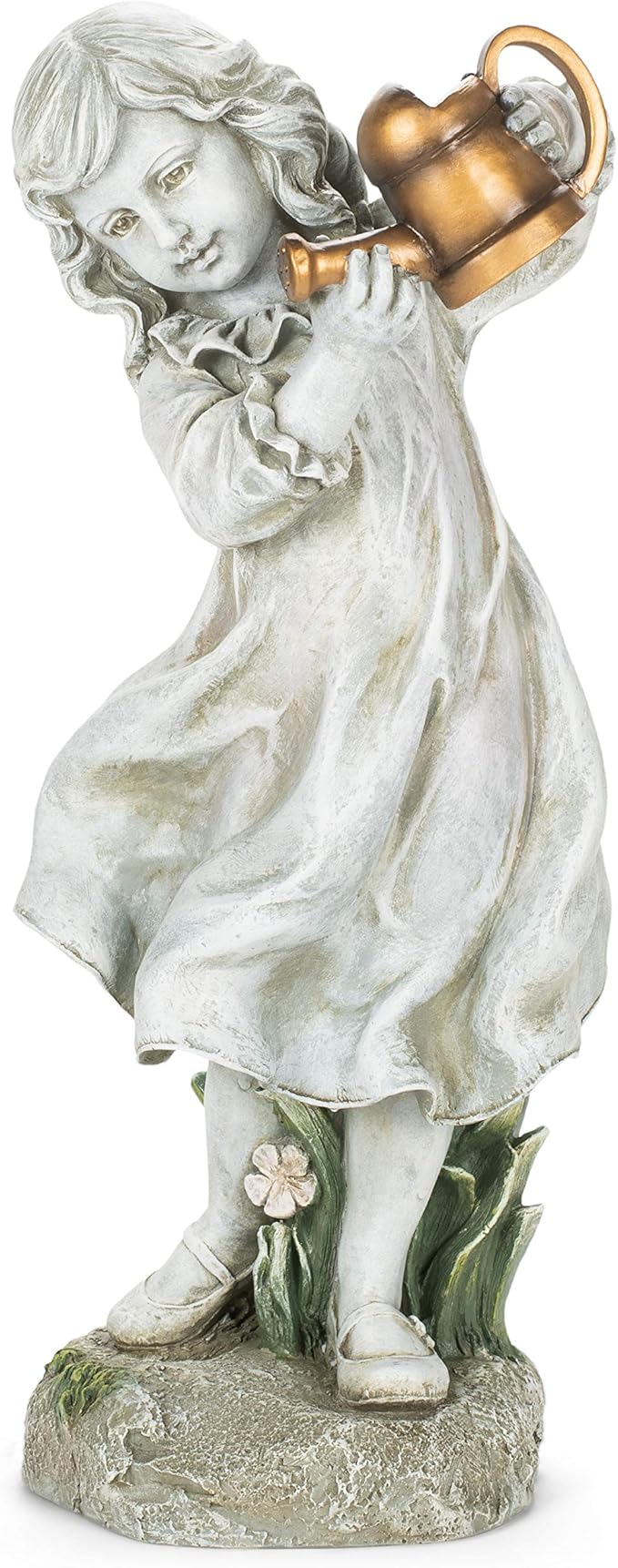 Joseph's Studio Garden Statue – 22" Tall Girl with Watering Can Outdoor Décor – Elegant Resin Yard Sculpture for Patio, Lawn, or Garden