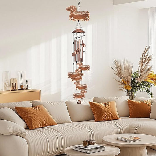 Outdoor Wind Chimes Dachshund Sasquatch Gifts Metal Windchimes for Men/Women/Memorial Gift Metal WindChimes for Outside/Indoors, Home, Lawn, Porch, Patio, Garden Decor
