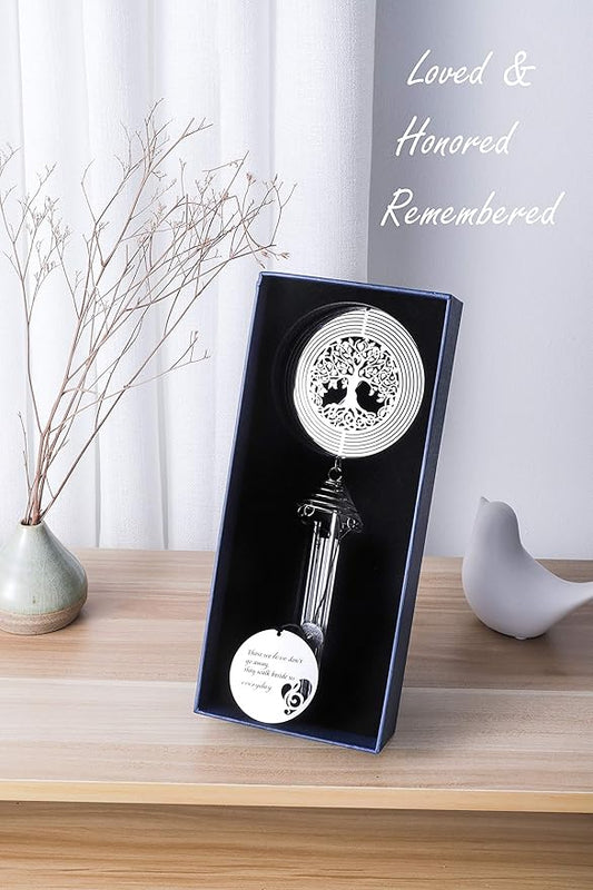 Sympathy Memorial Wind Chimes with Tree of Life Wind Spinner for Loss of Loved One - Ideal Bereavement/Condolence/Sorry for Your Loss Gifts