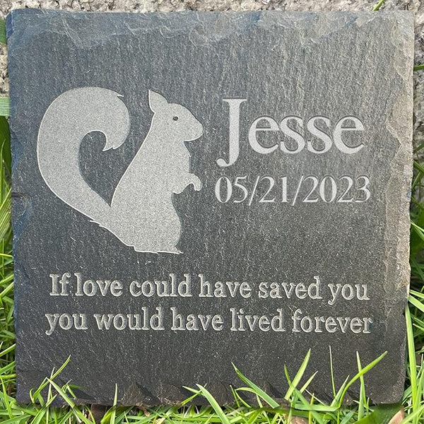 Personalized Squirrel Memorial Stone, Custom Squirrel Sympathy Gift Memorial Loss Gifts Personalized Pet Gravestone Squirrel Garden Stone Squirrel Tombstone - Squirrel