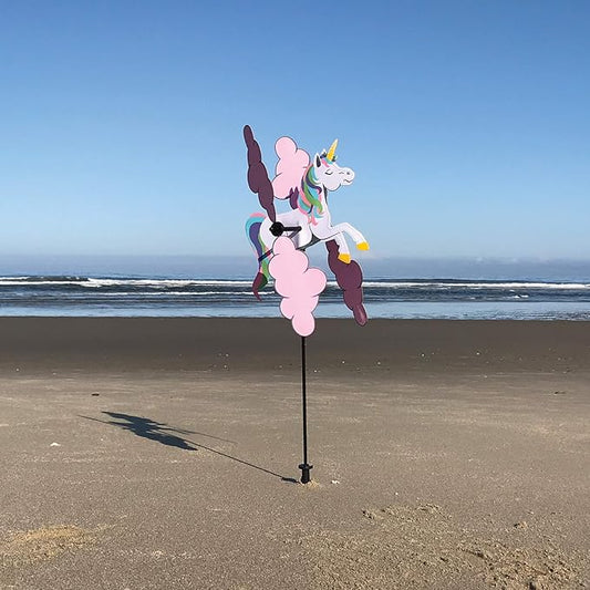 In the Breeze 2564 Unicorn Whirligig Wind Spinner for Your Yard or Garden