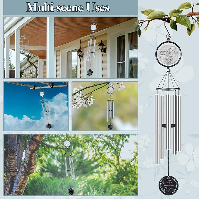 Gifts for Mom from Daughter Son Kids,Birthday Gifts for Mom, Perfect Present for Mothers of All Ages, 36” Outdoor Wind Chimes