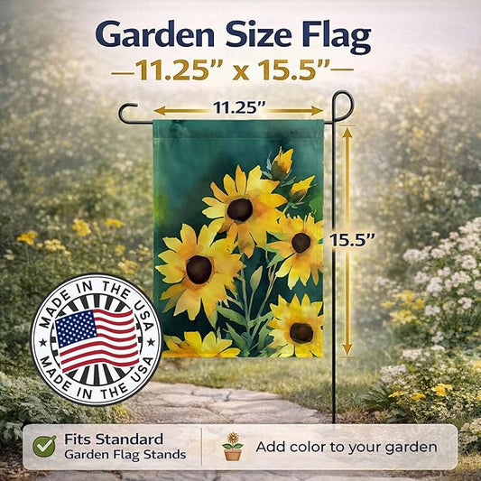 Caroline's Treasures Kentucky Goldenrod in Watercolor Garden Flag Mailbox Flag Decorative Yard Flag Banner Outside Patio Artwork Yard Flower Beds, Garden Size, Multicolor