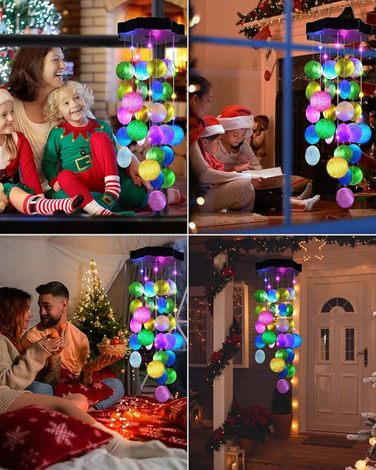 Zeiliuled Solar Wind Chimes for Outside, Pastel Shell Hanging Lights with 2 Modes, Solar Shells Light Gifts for Mom Grandma Girls, LED Outside Decorative Mobile Lights for Garden Yard Patio Decor