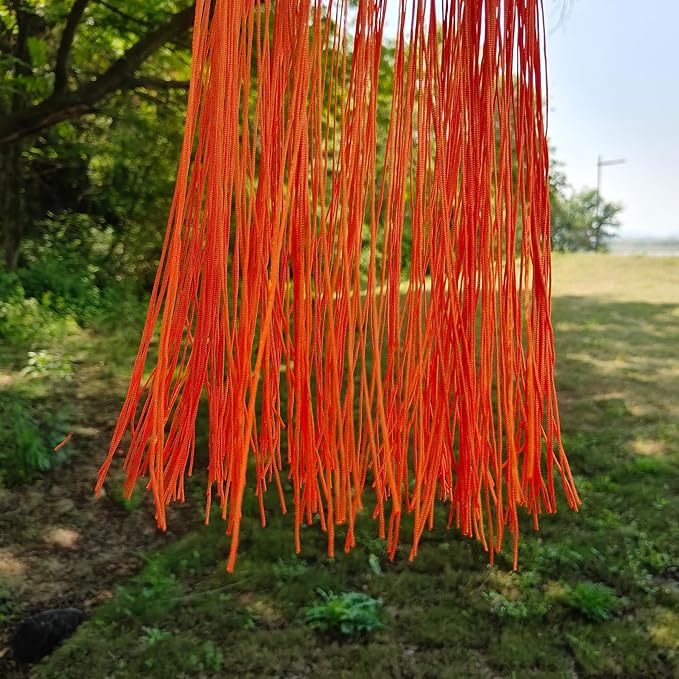 Tassel Windsock, Ribbon Wind Streamer for Outdoor and Indoor Decorations, 37.5-Inch (Orange)