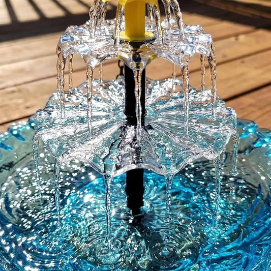 Solar Powered Hanging Bird Bath Fountain, Hanging Bird Bath Fountains Solar Power, Solar Cascade Hanging Birdbath, Tiered Cascade Solar Water Fountains (B Purple)