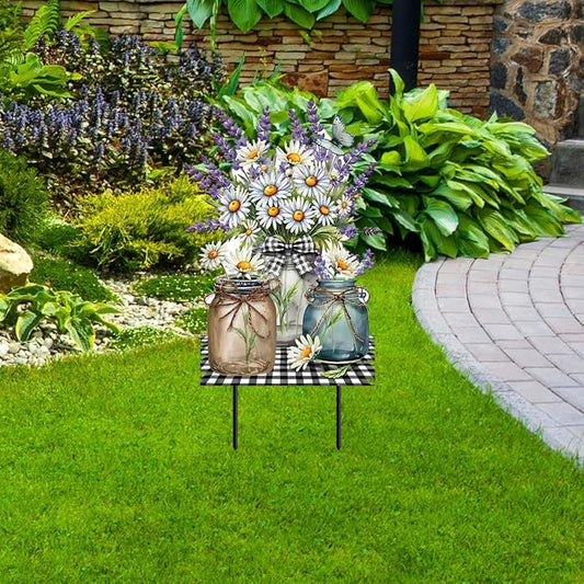 Briarwood Lane Lavender and Daisies Metal Art
