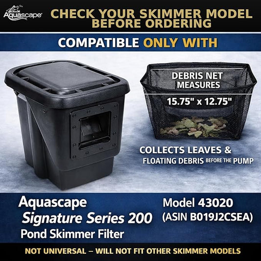 Aquascape Signature Series MicroSkim Debris Net 99775,Black