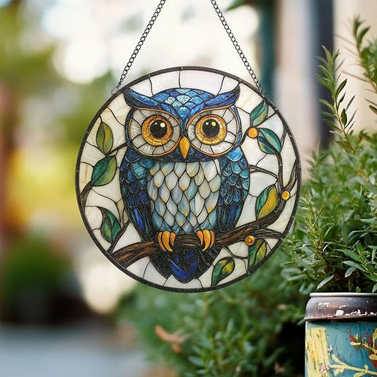 Stained Glass Window Hanging,suncatcher Stained Glass kit,Stained Glass Ornament, Garden suncatchers for Windows Hanging,Window Decor or Indoor,Gifts for Women, Lovers, Couple, Friends