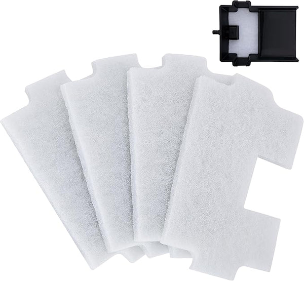Adnee 4 Pcs Pond Waterfall Spillway Filter Pad, 8 Inch Pre-Cut Waterfall Box Filter Pad, Reusable Pond Filter Replacement Mat to Maintain Water Quality,Only Filter Pads