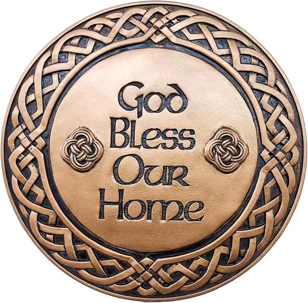 Spoontiques - St. Patrick's Day Garden Décor - God Bless Our Home Step Stone - Decorative Stone for Garden