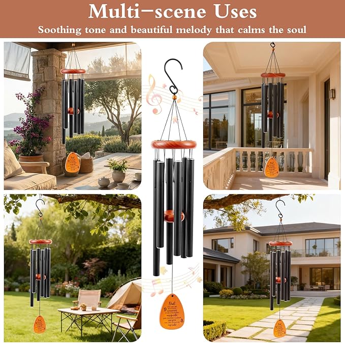 Memorial Wind Chimes Sympathy Gifts for Loss of Dad, 32'' Memorial Wind Chimes for Loss of Father, Bereavement/Sympathy/Condolence Gift, Windchimes in Memory of Dad