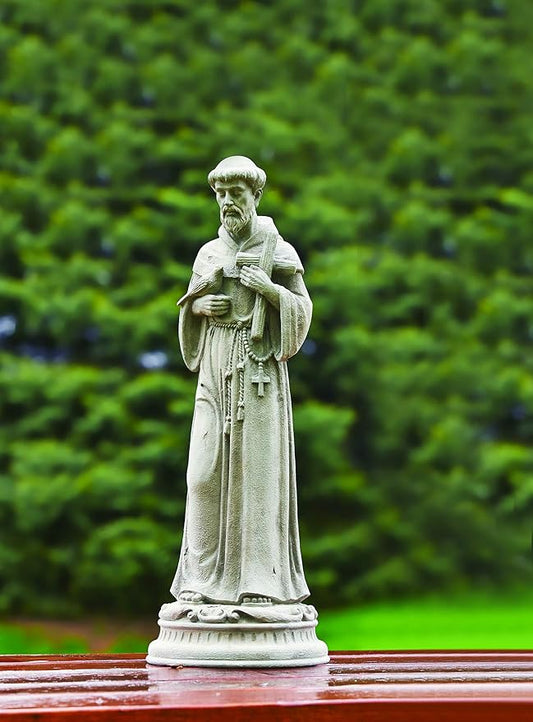 Roman Exclusive St. Francis Garden Statue, 24-Inch, Made of Resin Stone