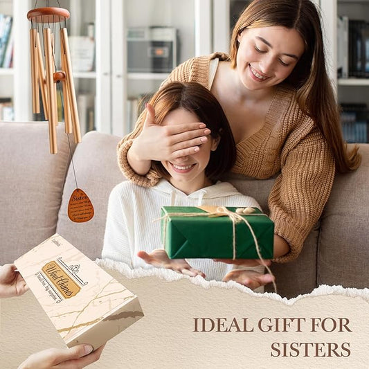 Leebbsin Sister Gifts from Sister, Wind Chimes for Sister, Sister Birthday Gifts Ideas for Wedding Graduation Mother’s Day Christmas Valentine's Day Gift for Sister-Large 36''