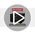 QH.HOME Fire Pit Cover Square 30", 600D Heavy Duty Fabric 100% Waterproof