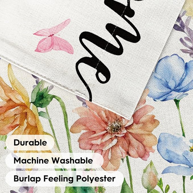 AVOIN colorlife Hummingbird Spring Flowers Garden Flag 12 x 18 Inch Double Sided, Seasonal Welcome Yard Outdoor Flag