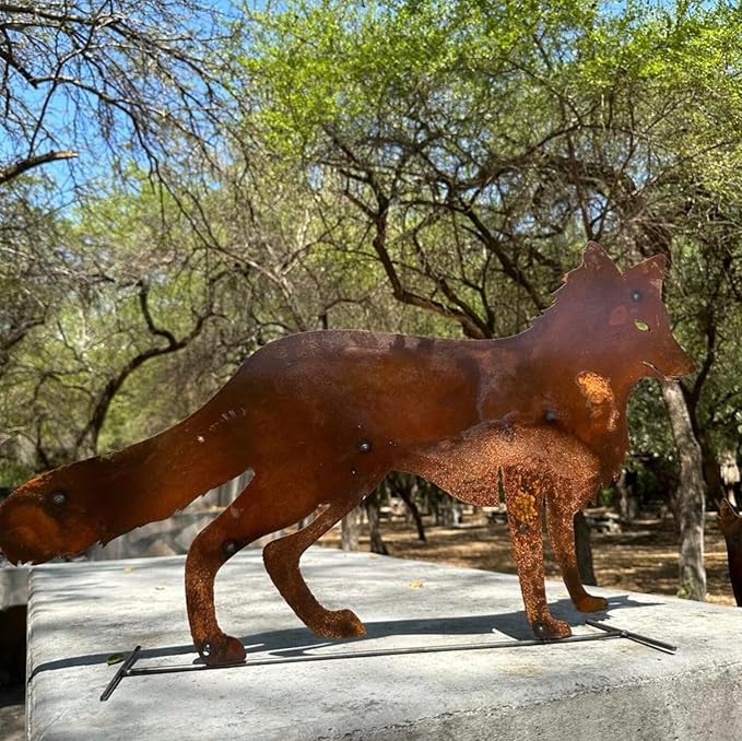 Generic Handmade Metal Rusted Coyote - Garden Decor (MEDIUM 20""), Rustic