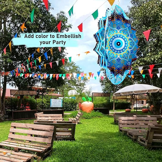 Aoedelyart Wind Spinners Outdoor Mandala Peacock Blue Eye,12In Stainless Steel Wind Spinner Hanging Garden Decor,Garden Gifts for Women,Men,Mother,Father,Wind Sculptures 3D Kinetic Yard Art Ornament
