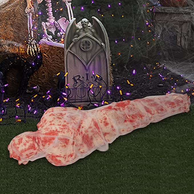 2 Sets Halloween Hanging Cocoon Corpse, 64'' Bloody Inflatable Cocoon Outdoor Decoration Set with Bandage, Scary Dead Body Prop Decor for Outdoor Halloween Party House Yard (Red)