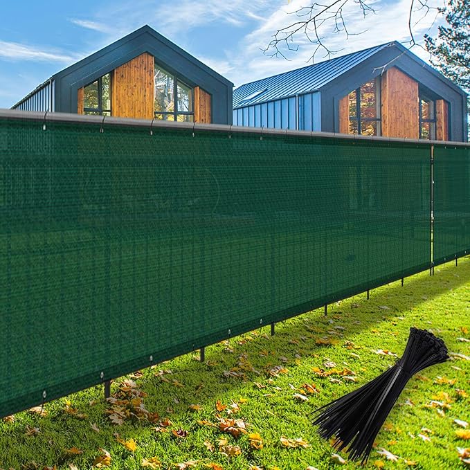 LOVE STORY Custom Size 3'x13' Dark Green Balcony Privacy Screen,UV Block Privacy Fence Screen,90% Shield for Outdoor Pool Garden Apartment Railing