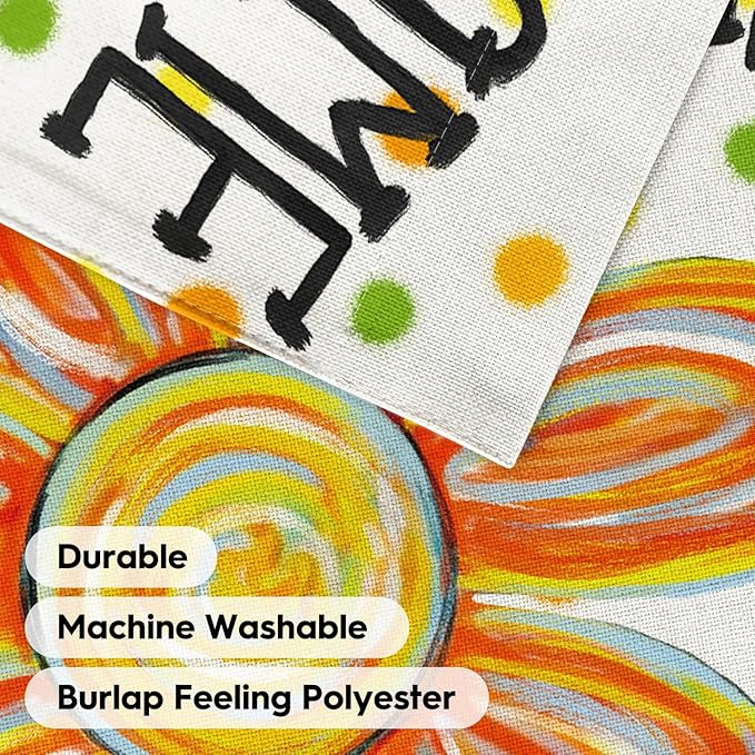 AVOIN colorlife Summer Floral Garden Flag 12x18 Inch Double Sided Outside, Welcome Seasonal Polka Dots Yard Outdoor Flag