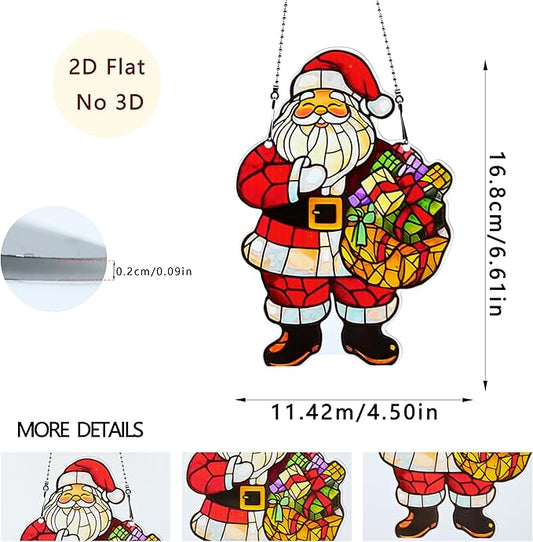 Christmas Ornaments Colorful Window Hanging Decorations Home Wall Decor for Indoor Outdoor