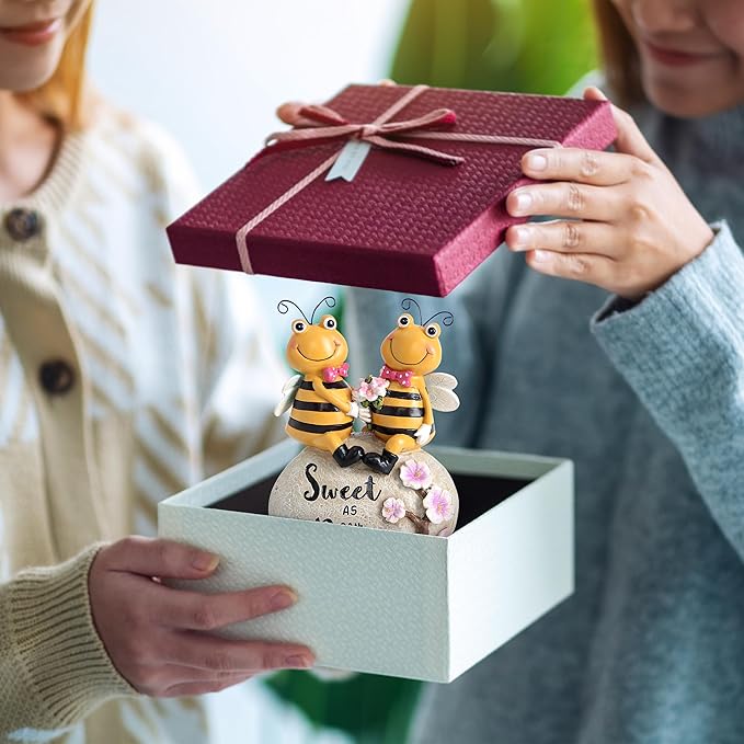 Bee Statue for Garden decor,Honey Bee Gifts Spring Decor for Outdoor,Bumle Bee Figurines Decoration for Garden Patio Yard Lawn&Indoor Table Shelf Kitchen Home Decor,Best Gifts for Lovers women